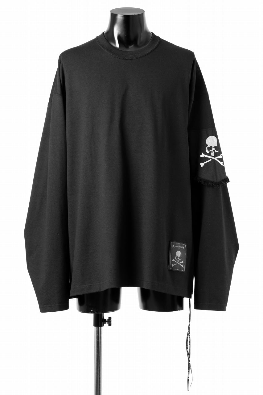 mastermind JAPAN BANDANA LS TEE / BOXY FIT (BLACK x BLACK)の