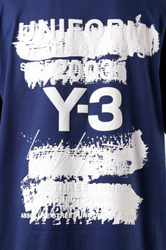 画像をギャラリービューアに読み込む, Y-3 Yohji Yamamoto GRAPHIC SHORT SLEEVE TEE (DARK BLUE)