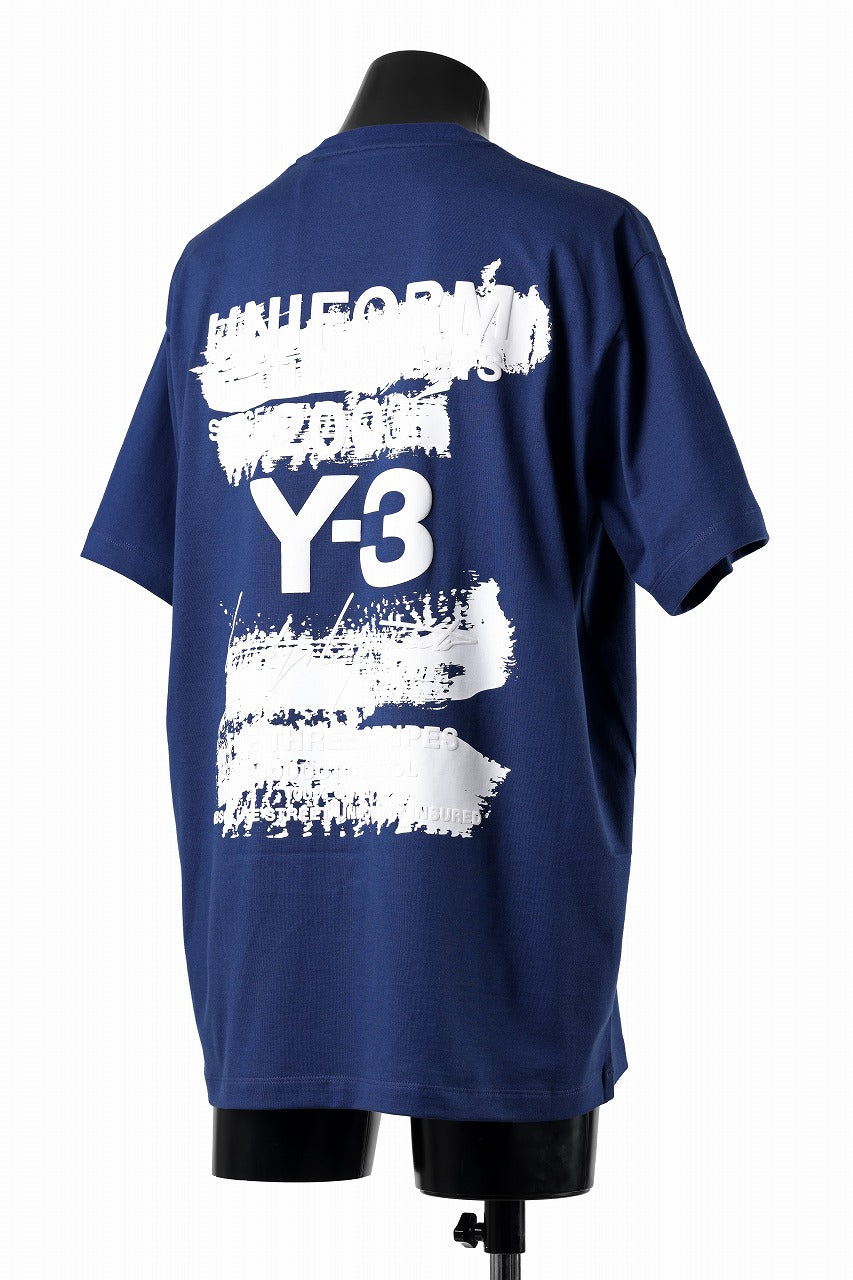 Y-3 Yohji Yamamoto GRAPHIC SHORT SLEEVE TEE (DARK BLUE)