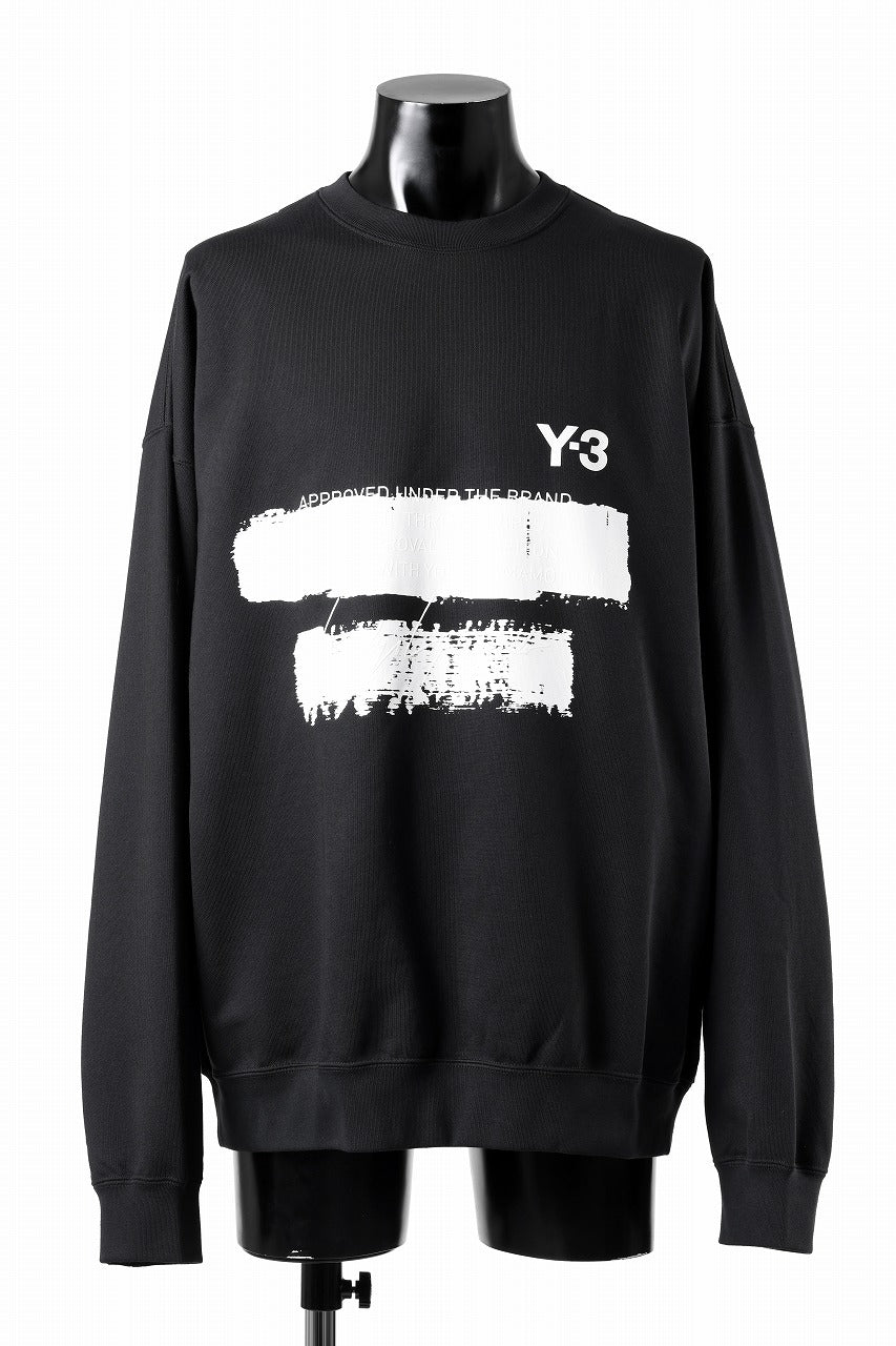 Y-3 Yohji Yamamoto GRAPHIC SWEAT CREW (BLACK)