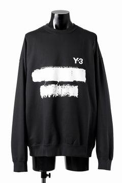 画像をギャラリービューアに読み込む, Y-3 Yohji Yamamoto GRAPHIC SWEAT CREW (BLACK)