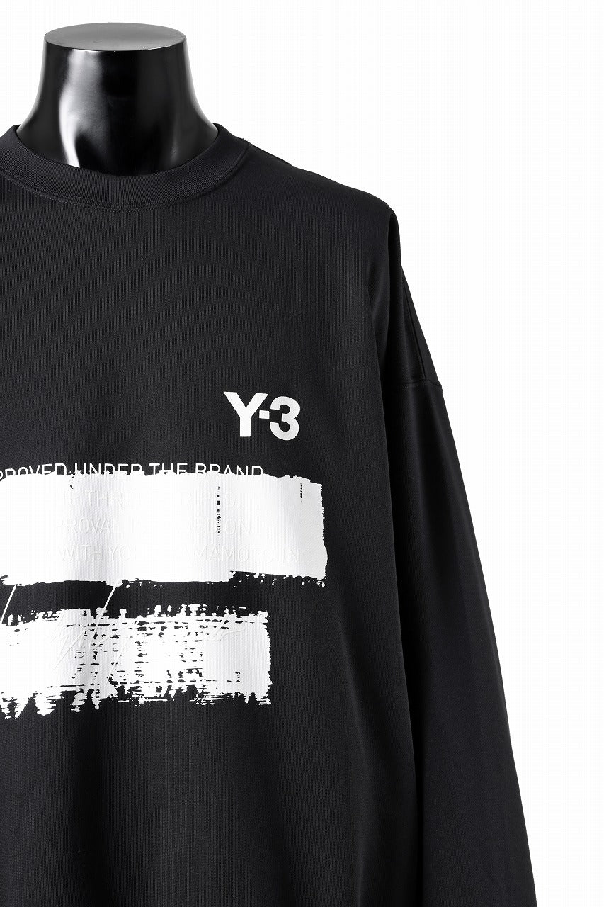 画像をギャラリービューアに読み込む, Y-3 Yohji Yamamoto GRAPHIC SWEAT CREW (BLACK)