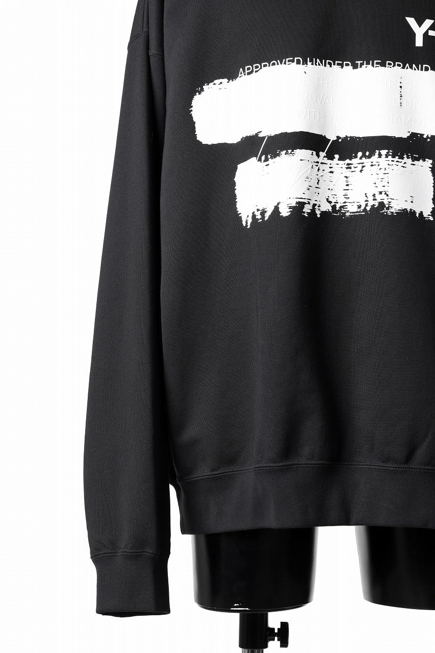 画像をギャラリービューアに読み込む, Y-3 Yohji Yamamoto GRAPHIC SWEAT CREW (BLACK)