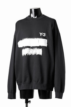 画像をギャラリービューアに読み込む, Y-3 Yohji Yamamoto GRAPHIC SWEAT CREW (BLACK)