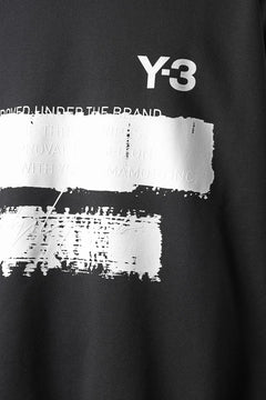 画像をギャラリービューアに読み込む, Y-3 Yohji Yamamoto GRAPHIC SWEAT CREW (BLACK)