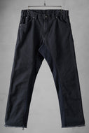 CHANGES x LOOM exclusive REMAKE REGULAR FIT CARPENTER PANTS / VINTAGE DUCK FABRIC (STONE WASHED) (BLACK #I)