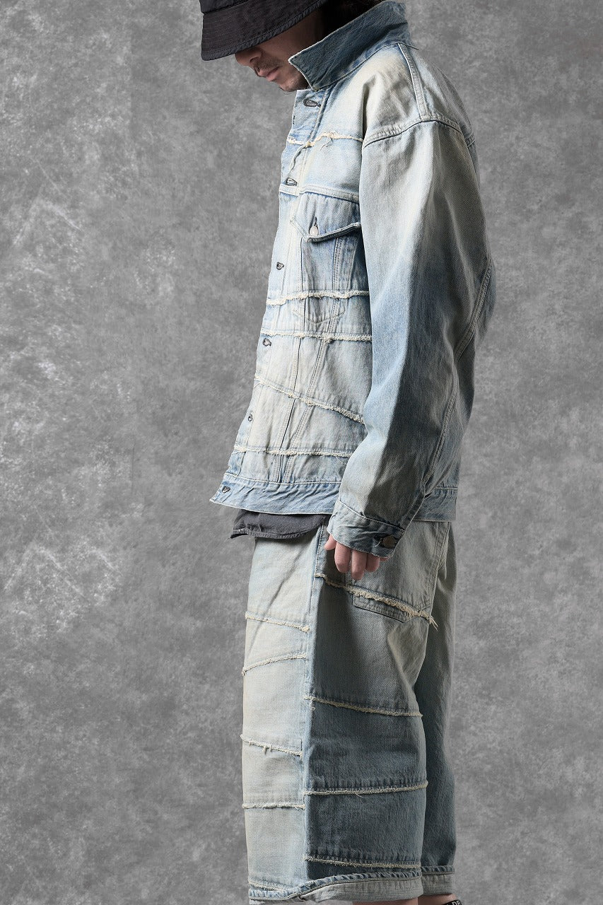 FULLCOUNT x KAMIYA Switching Denim Jacket / 13.7oz Original Selvedge Denim (INDIGO BLUE)