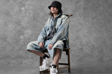 Load image into Gallery viewer, FULLCOUNT x KAMIYA Switching Denim Wide Bermuda Pants / 13.7oz Original Selvedge Denim (INDIGO BLUE)