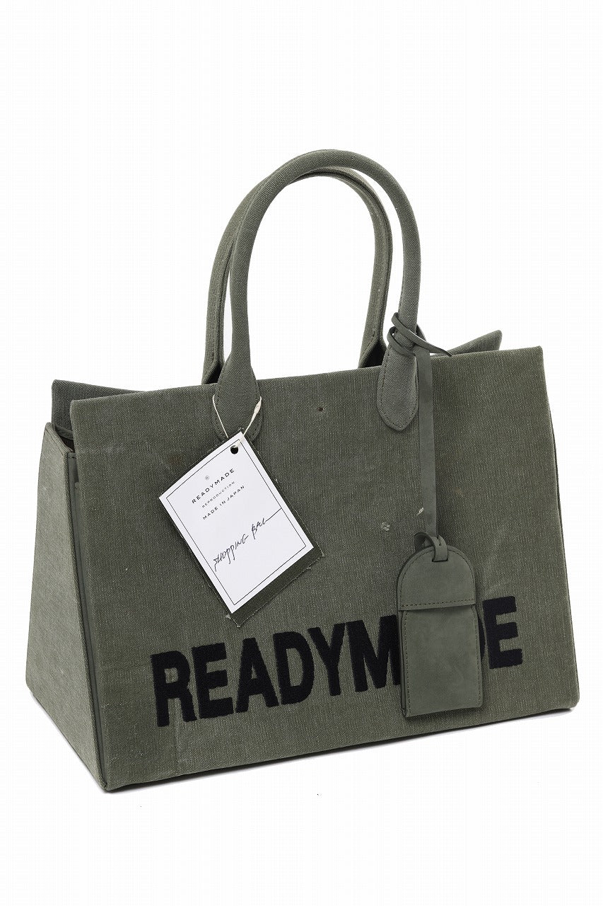 画像をギャラリービューアに読み込む, READYMADE SHOPPING BAG 35 LOGO (KHAKI)