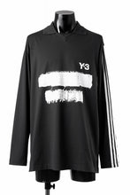 画像をギャラリービューアに読み込む, Y-3 Yohji Yamamoto GRAPHIC LOGO COLLARED LS TEE (BLACK)