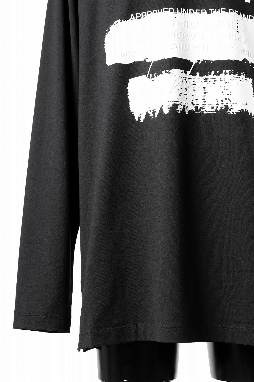 Y-3 Yohji Yamamoto GRAPHIC LOGO LONG SLEEVE TEE (BLACK)