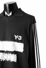 画像をギャラリービューアに読み込む, Y-3 Yohji Yamamoto GRAPHIC LOGO COLLARED LS TEE (BLACK)