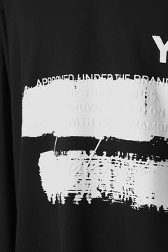 画像をギャラリービューアに読み込む, Y-3 Yohji Yamamoto GRAPHIC LOGO COLLARED LS TEE (BLACK)