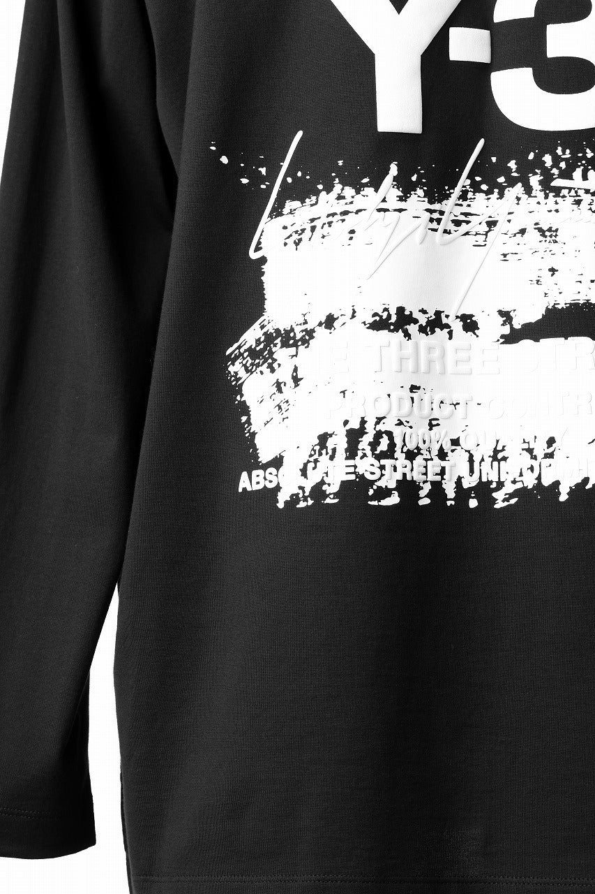 Y-3 Yohji Yamamoto GRAPHIC LONG SLEEVE TEE (BLACK)