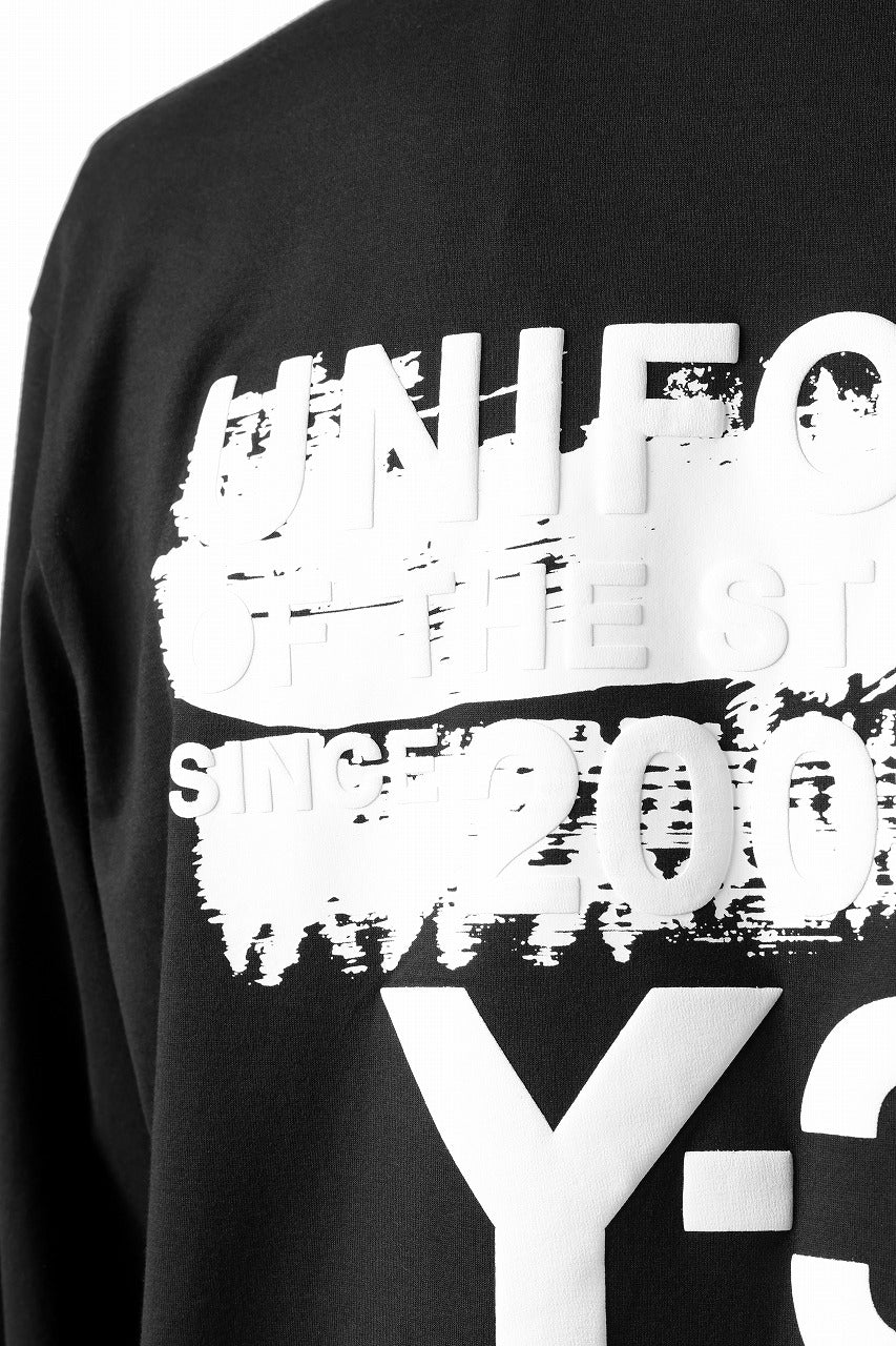 画像をギャラリービューアに読み込む, Y-3 Yohji Yamamoto GRAPHIC LONG SLEEVE TEE (BLACK)