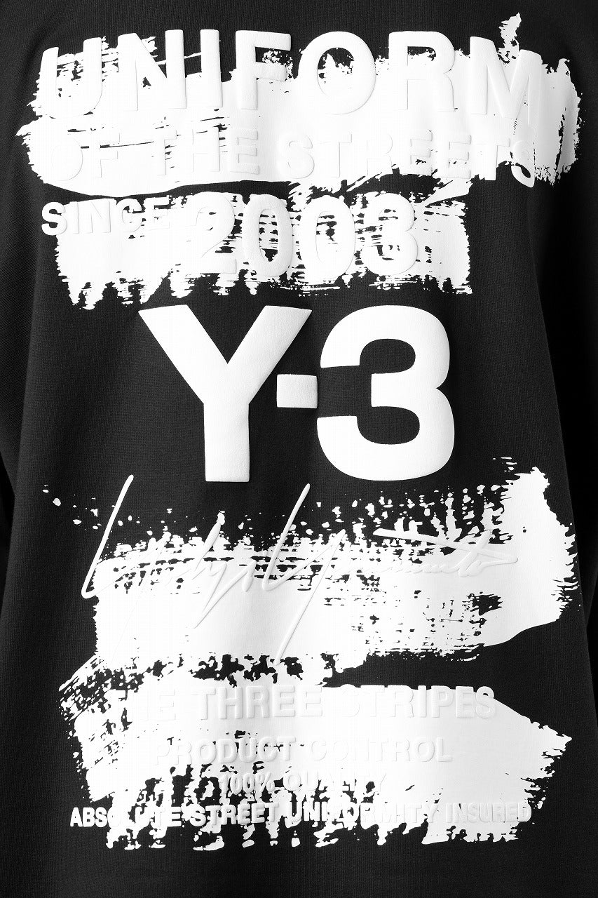 画像をギャラリービューアに読み込む, Y-3 Yohji Yamamoto GRAPHIC LONG SLEEVE TEE (BLACK)