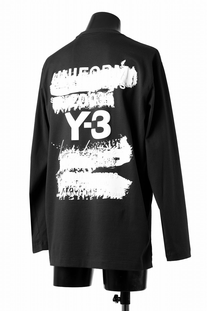 Y-3 Yohji Yamamoto GRAPHIC LONG SLEEVE TEE (BLACK)