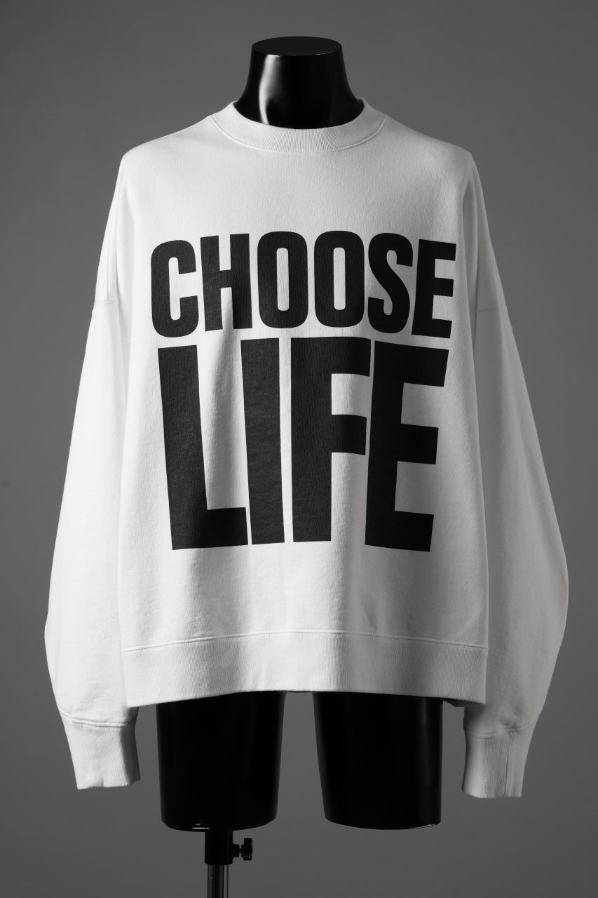 Load image into Gallery viewer, KATHARINE HAMNETT SWEAT PULLOVER / CHOOSE LIFE (WHITE)