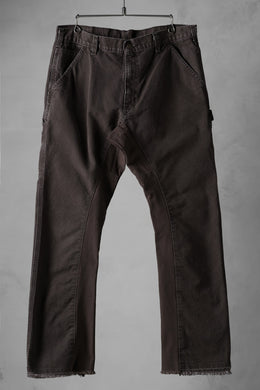 CHANGES x LOOM exclusive REMAKE REGULAR FIT CARPENTER PANTS / VINTAGE DUCK FABRIC (STONE WASHED) (BROWN #B)