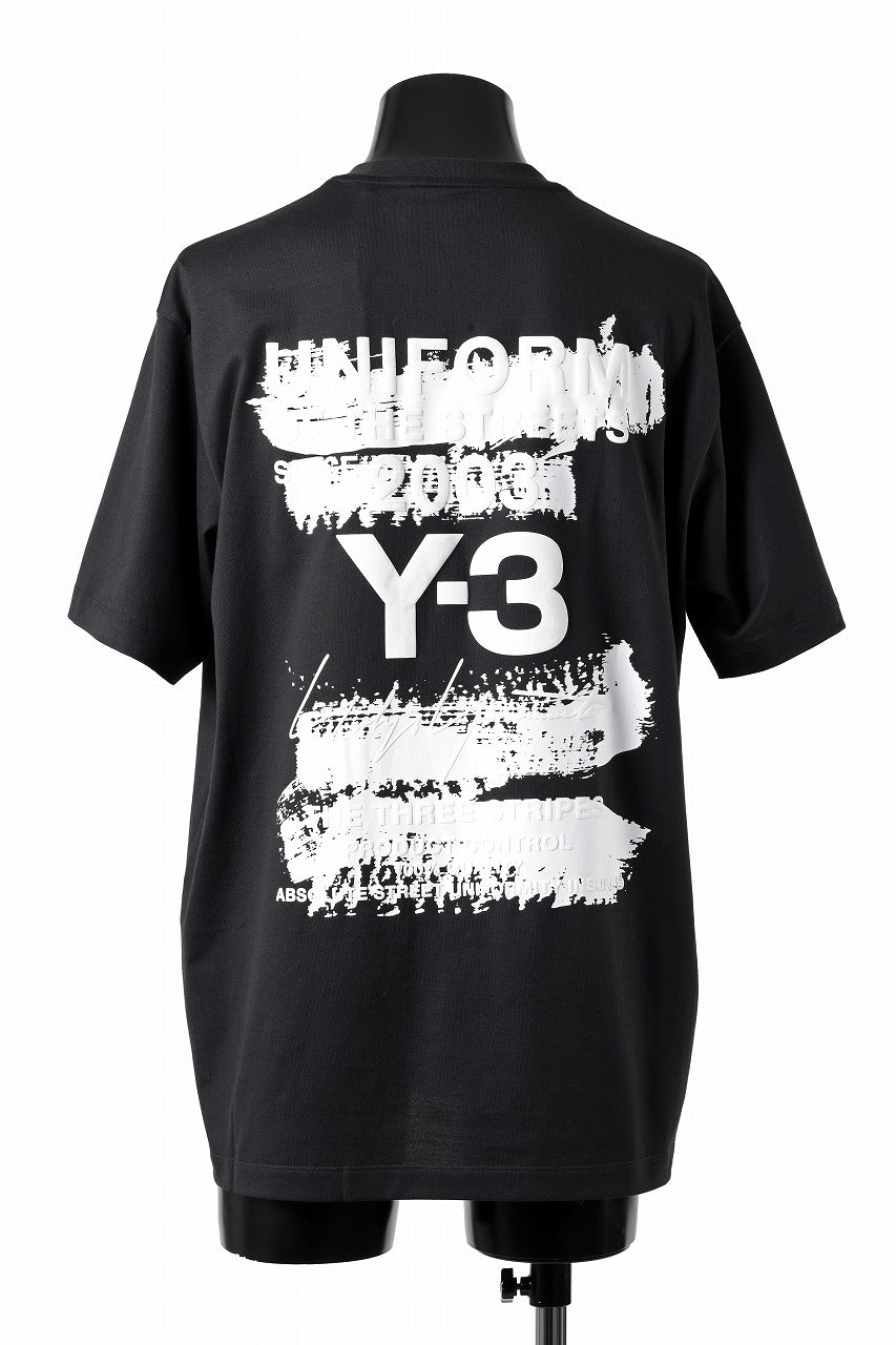 Y-3 Yohji Yamamoto GRAPHIC SHORT SLEEVE TEE (BLACK)