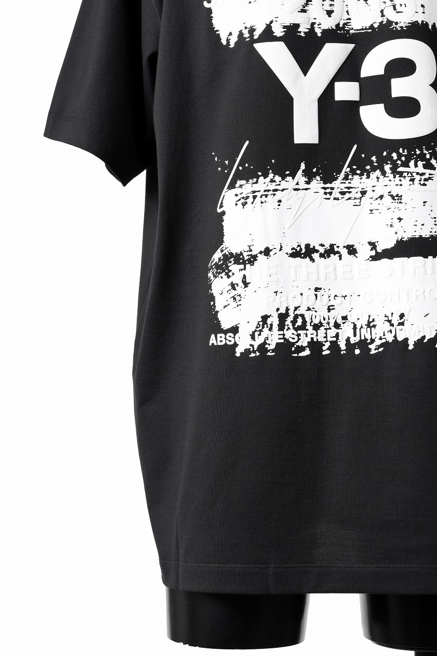 画像をギャラリービューアに読み込む, Y-3 Yohji Yamamoto GRAPHIC SHORT SLEEVE TEE (BLACK)