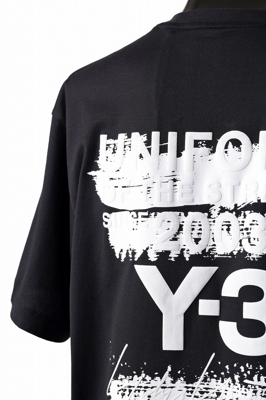 Y-3 Yohji Yamamoto GRAPHIC SHORT SLEEVE TEE (BLACK)