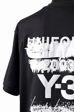 画像をギャラリービューアに読み込む, Y-3 Yohji Yamamoto GRAPHIC SHORT SLEEVE TEE (BLACK)