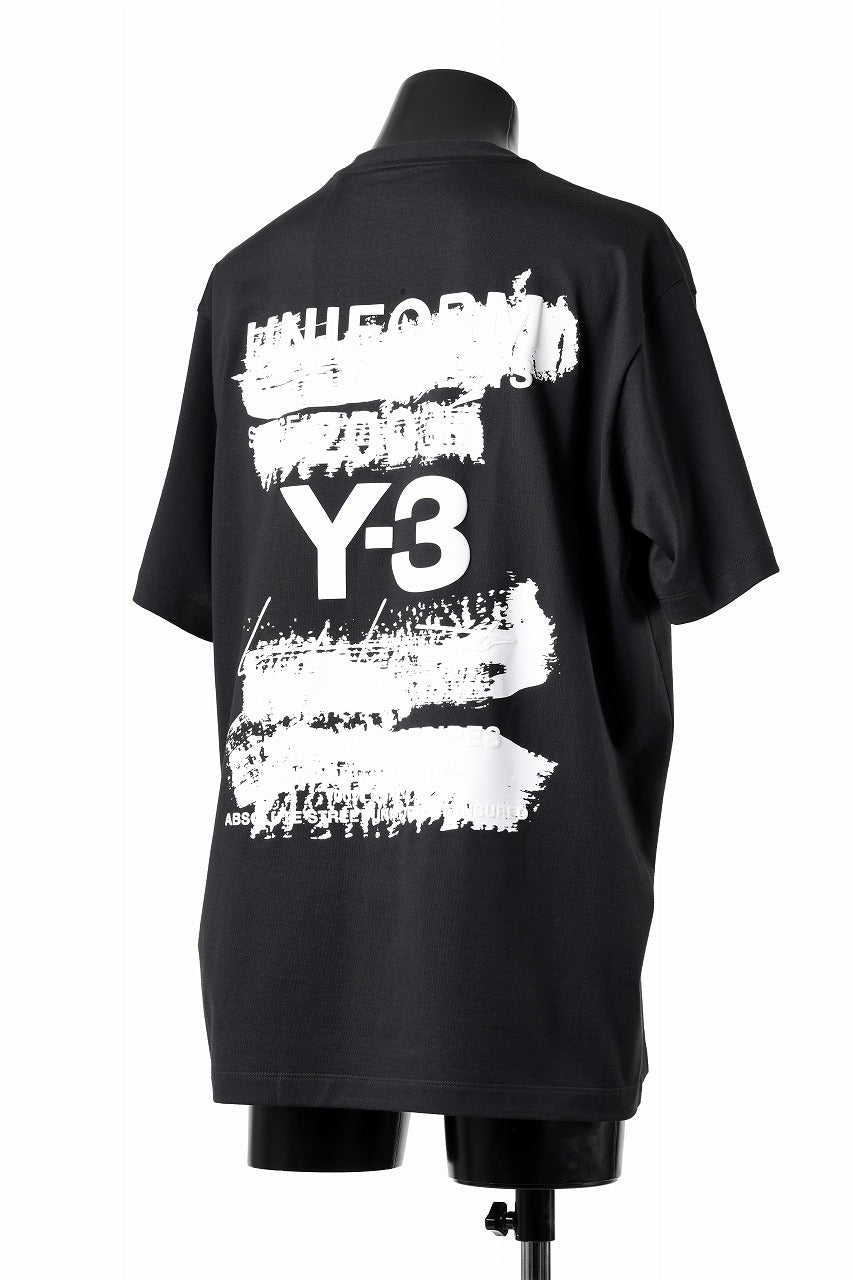 画像をギャラリービューアに読み込む, Y-3 Yohji Yamamoto GRAPHIC SHORT SLEEVE TEE (BLACK)