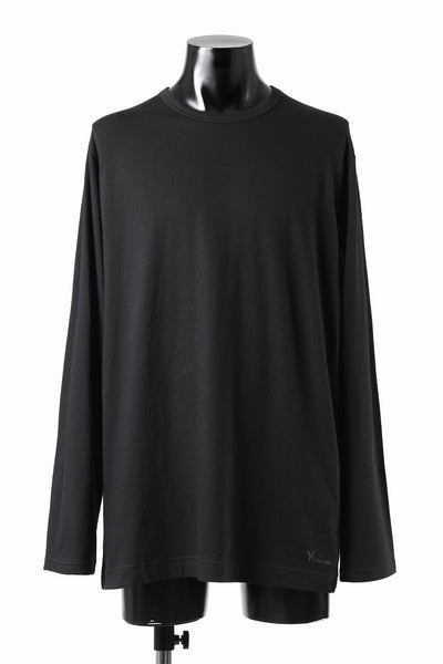 Y's for men LOGO PRINT LONG SLEEVE T-SHIRTS / 30/1 COMA COTTON (BLACK)