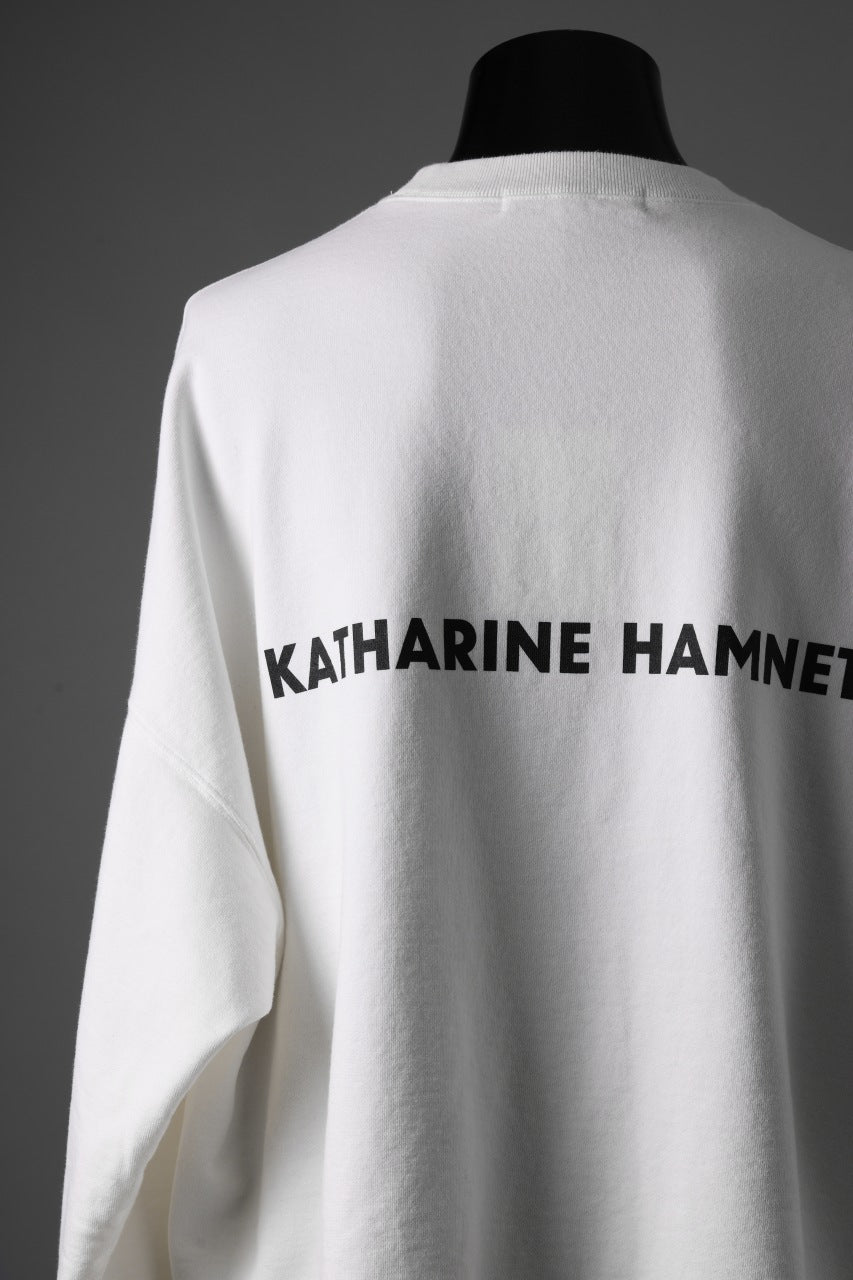 KATHARINE HAMNETT SWEAT PULLOVER / CHOOSE LIFE (WHITE)