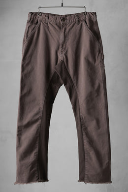 CHANGES x LOOM exclusive REMAKE REGULAR FIT CARPENTER PANTS / VINTAGE DUCK FABRIC (STONE WASHED) (BROWN #C)