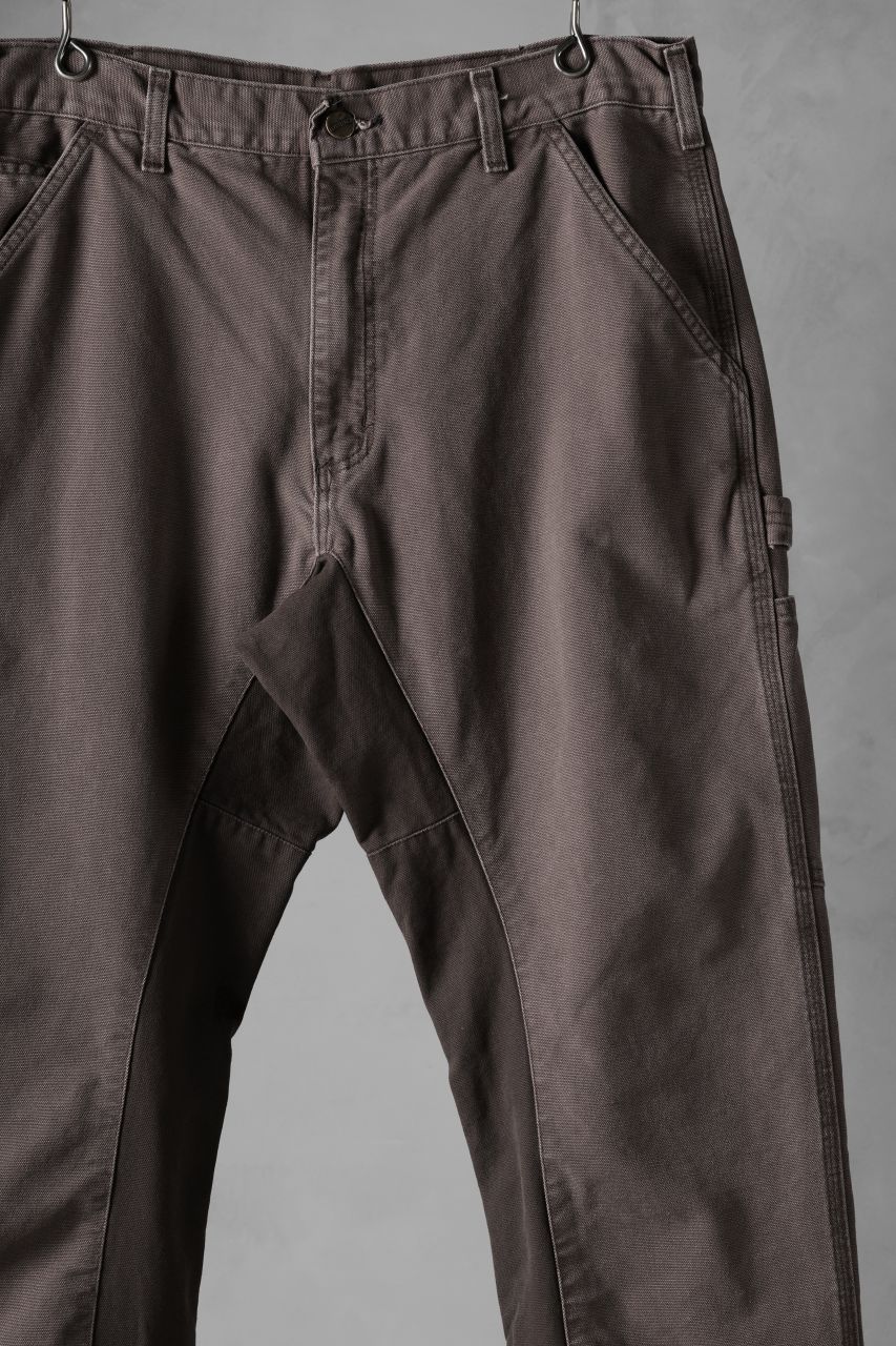 CHANGES x LOOM exclusive REMAKE REGULAR FIT CARPENTER PANTS / VINTAGE DUCK FABRIC (STONE WASHED) (BROWN #C)