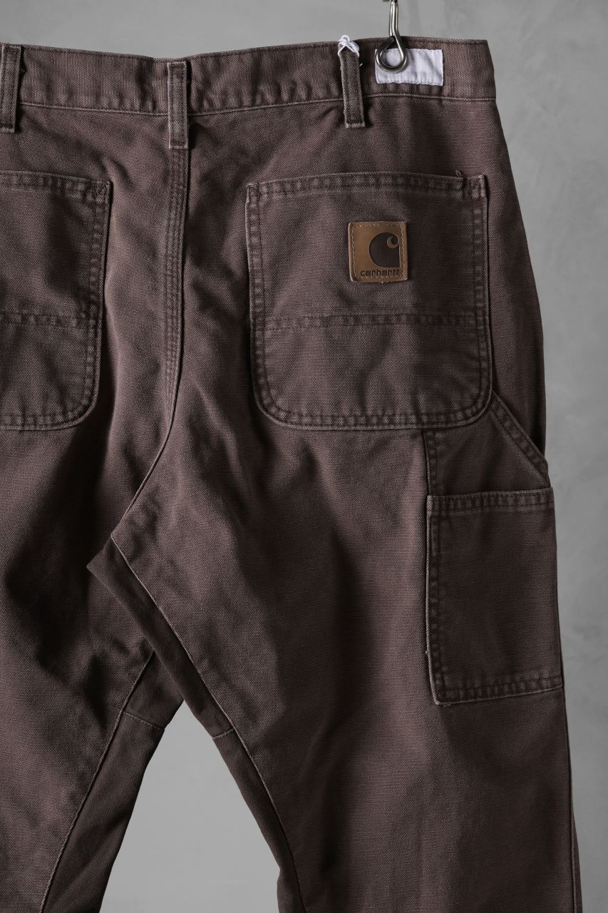 CHANGES x LOOM exclusive REMAKE REGULAR FIT CARPENTER PANTS / VINTAGE DUCK FABRIC (STONE WASHED) (BROWN #C)