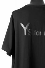 画像をギャラリービューアに読み込む, Y&#39;s for men LOGO BACK PRINT SHORT SLEEVE T-SHIRTS / 30/1 COMA COTTON (BLACK)