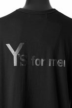 画像をギャラリービューアに読み込む, Y&#39;s for men LOGO BACK PRINT SHORT SLEEVE T-SHIRTS / 30/1 COMA COTTON (BLACK)