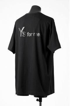 画像をギャラリービューアに読み込む, Y&#39;s for men LOGO BACK PRINT SHORT SLEEVE T-SHIRTS / 30/1 COMA COTTON (BLACK)