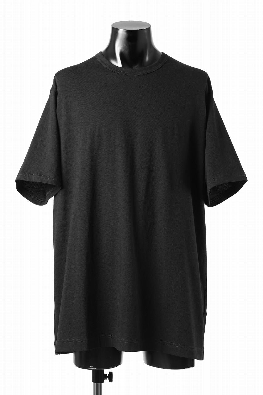 Y's for men LOGO BACK PRINT SHORT SLEEVE T-SHIRTS / 30/1 COMA COTTON (BLACK)