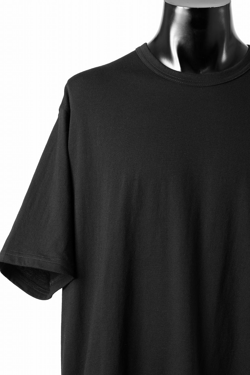 Y's for men LOGO BACK PRINT SHORT SLEEVE T-SHIRTS / 30/1 COMA COTTON (BLACK)