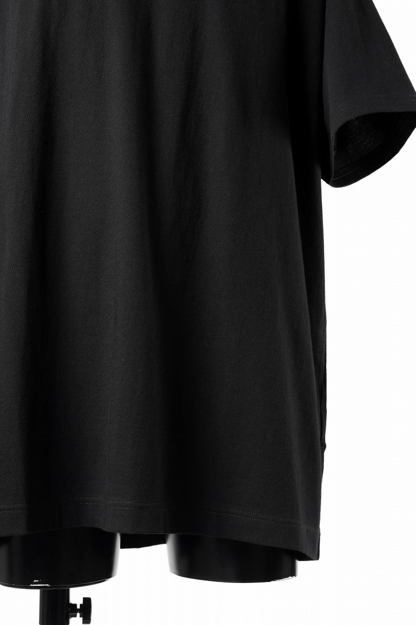 Y's for men LOGO BACK PRINT SHORT SLEEVE T-SHIRTS / 30/1 COMA COTTON (BLACK)