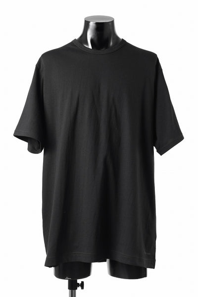 Y's for men LOGO PRINT SHORT SLEEVE T-SHIRTS / 30/1 COMA COTTON (BLACK)