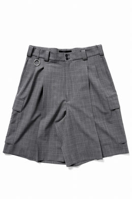 TARO HORIUCHI / th products Wide Cargo Shorts / 2 way stretch w/p tropical (check)