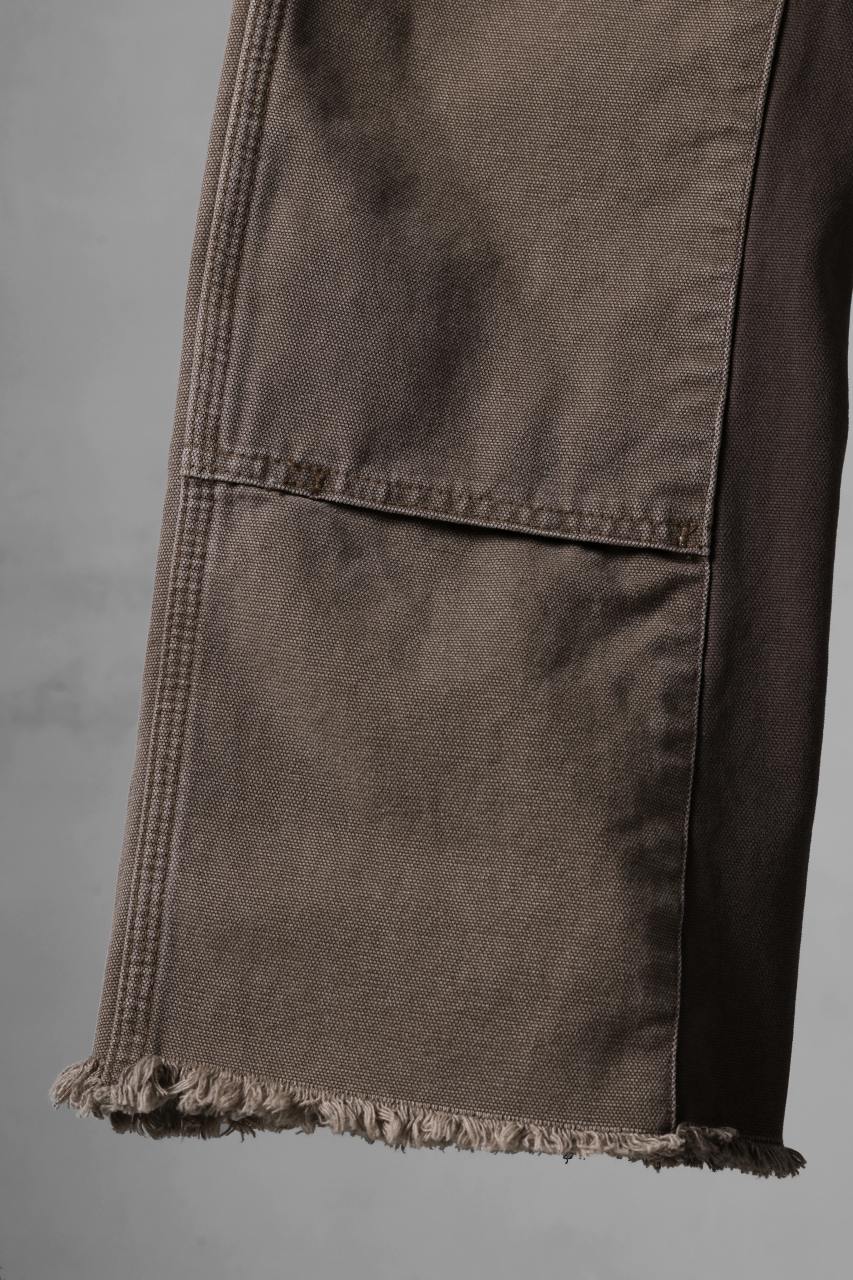 CHANGES x LOOM exclusive REMAKE REGULAR FIT CARPENTER PANTS / VINTAGE DUCK FABRIC (STONE WASHED) (BROWN #E)