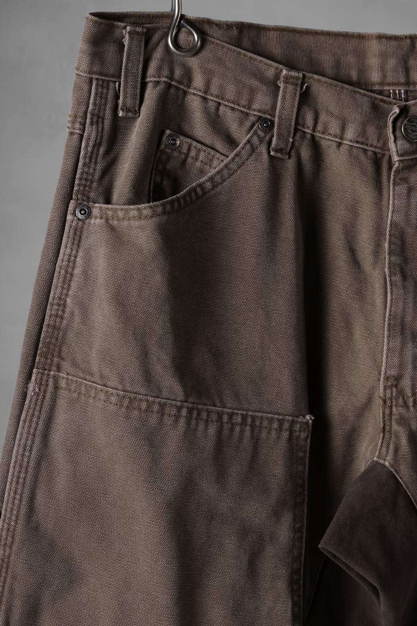 CHANGES x LOOM exclusive REMAKE REGULAR FIT CARPENTER PANTS / VINTAGE DUCK FABRIC (STONE WASHED) (BROWN #E)