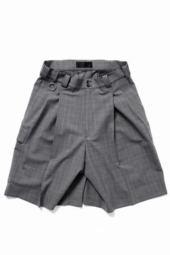 画像をギャラリービューアに読み込む, th products Wide Cargo Shorts / 2 way stretch w/p tropical (check)