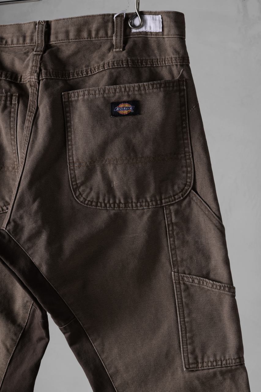 CHANGES x LOOM exclusive REMAKE REGULAR FIT CARPENTER PANTS / VINTAGE DUCK FABRIC (STONE WASHED) (BROWN #E)