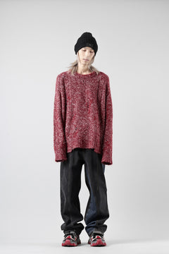 画像をギャラリービューアに読み込む, A.F ARTEFACT GRUNGE SWEATER / MELANGE WOOL (RED MIX)