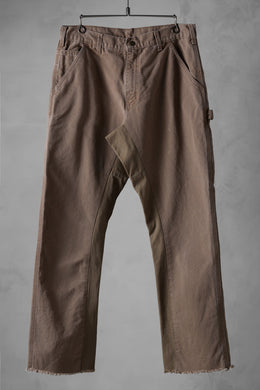 CHANGES x LOOM exclusive REMAKE REGULAR FIT CARPENTER PANTS / VINTAGE DUCK FABRIC (STONE WASHED) (BEIGE #A)