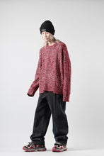 Load image into Gallery viewer, A.F ARTEFACT DAMAGED KNIT TOPS / MELANGE WOOL (RED MIX)