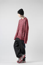 Load image into Gallery viewer, A.F ARTEFACT DAMAGED KNIT TOPS / MELANGE WOOL (RED MIX)