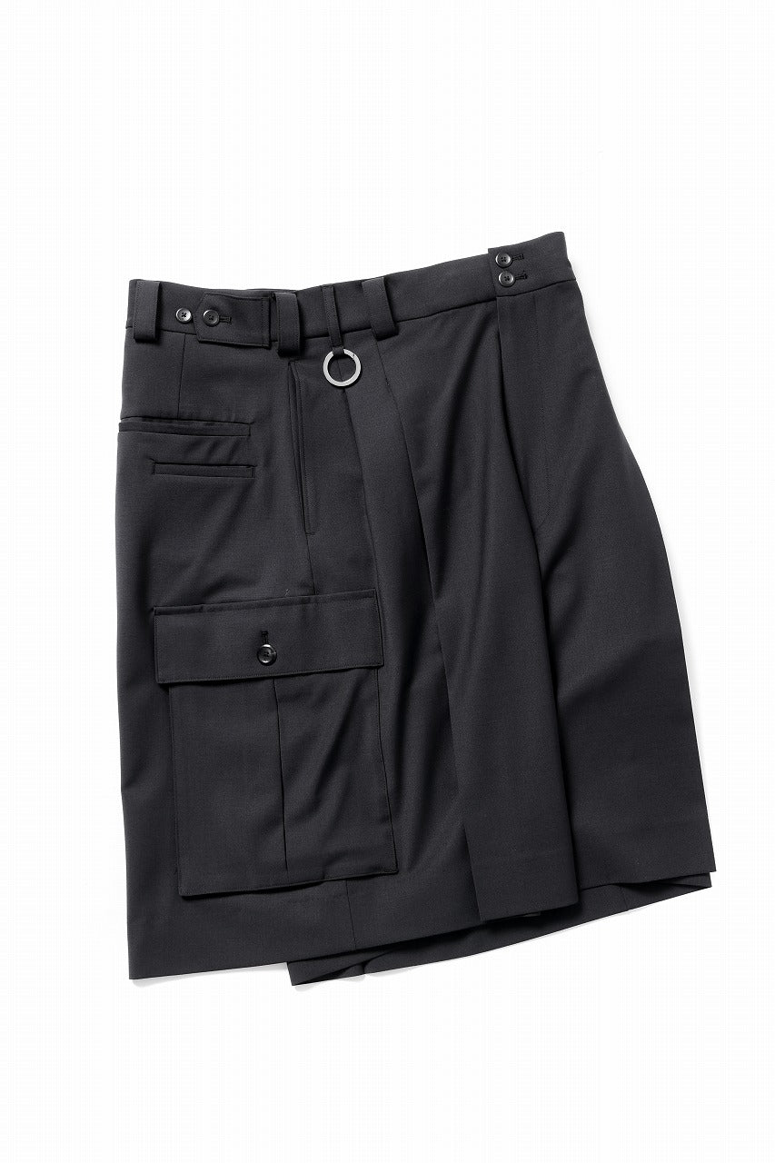 th products Wide Cargo Shorts / 2 way stretch w/p tropical (black)